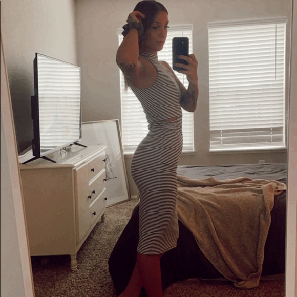 MINKPINK striped cutout dress - Picture 2 of 4